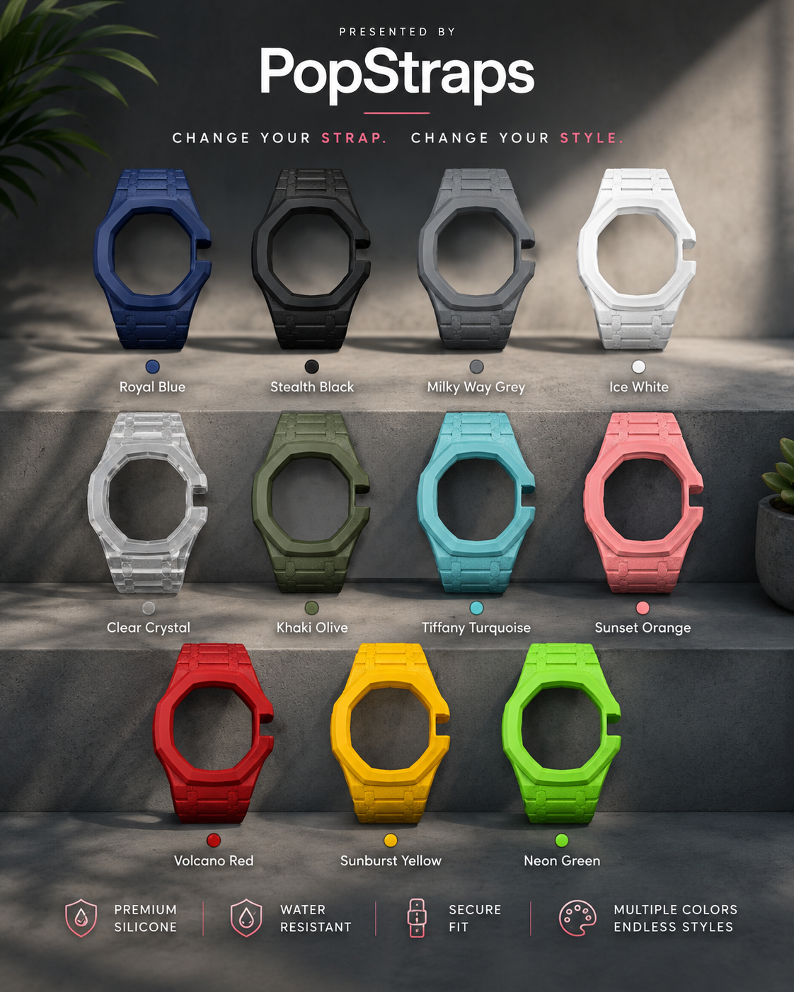 PopStraps™ Integrated Luxury Strap – for AP x Swatch 'Royal Pop